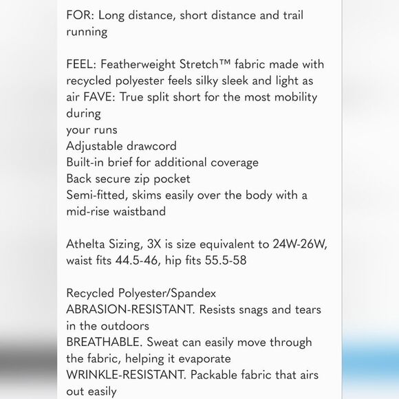 Athleta run with it textured 3.5" shorts - Picture 5 of 6